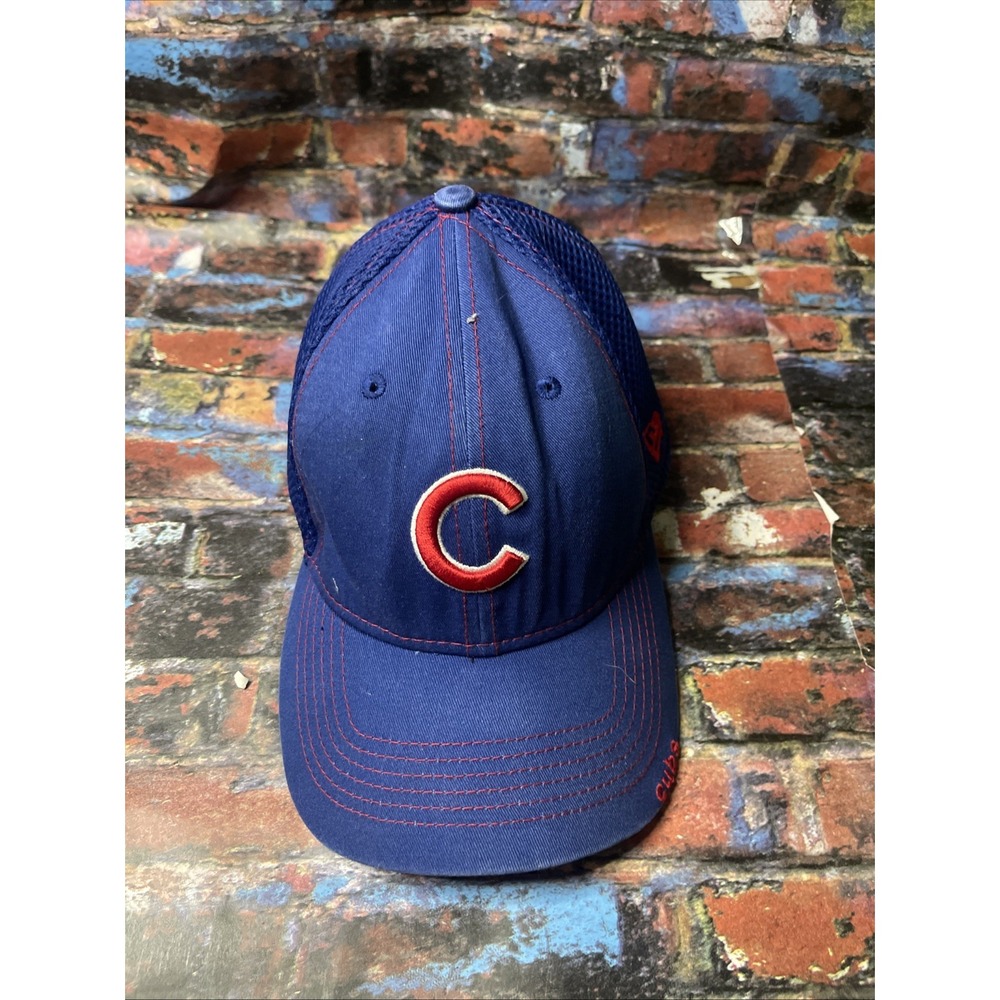 Chicago Cubs Hat Men's Size S/m Blue/Red- New Era 39thirty Stretch Fitted 🔥🔥